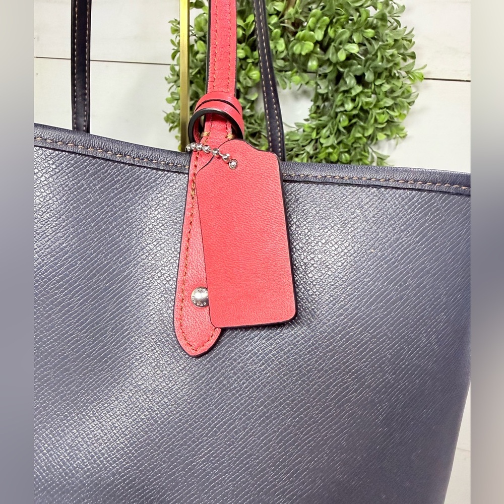 Coach blue and red coated canvas reversible Tote Bag - Picture 16 of 16
